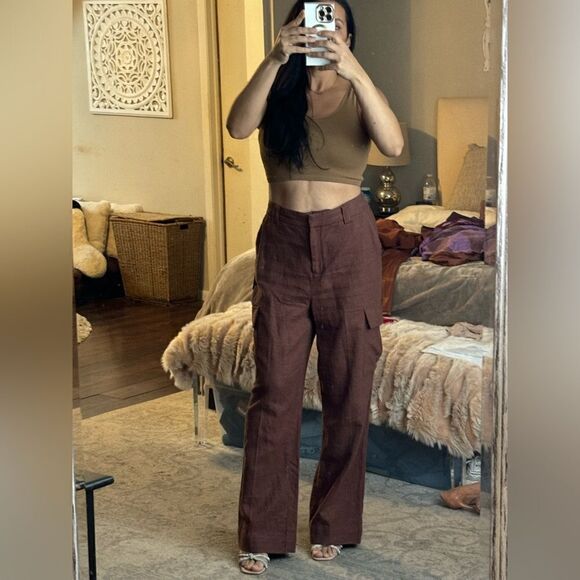HOUSE OF HARLOW 1960 WIDE LEG CARGO PANTS - Picture 1 of 6